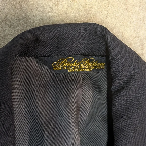 Classic Wool Deep Navy Brooks Brothers Blazer Suit Jacket Size 41 L